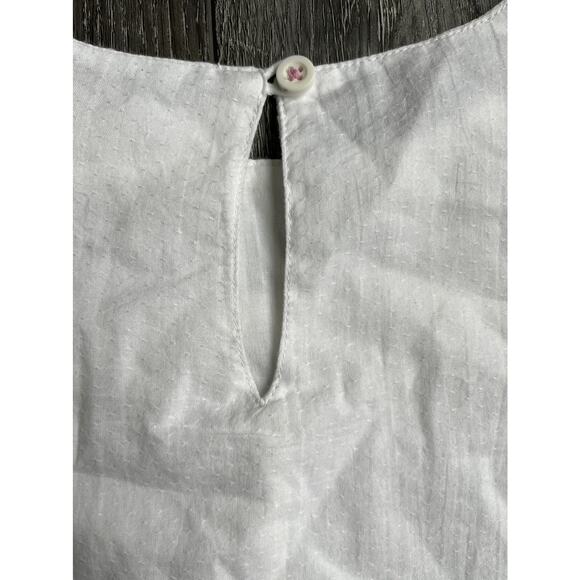 Boden Textured Ruffle Tank White - Picture 4 of 5